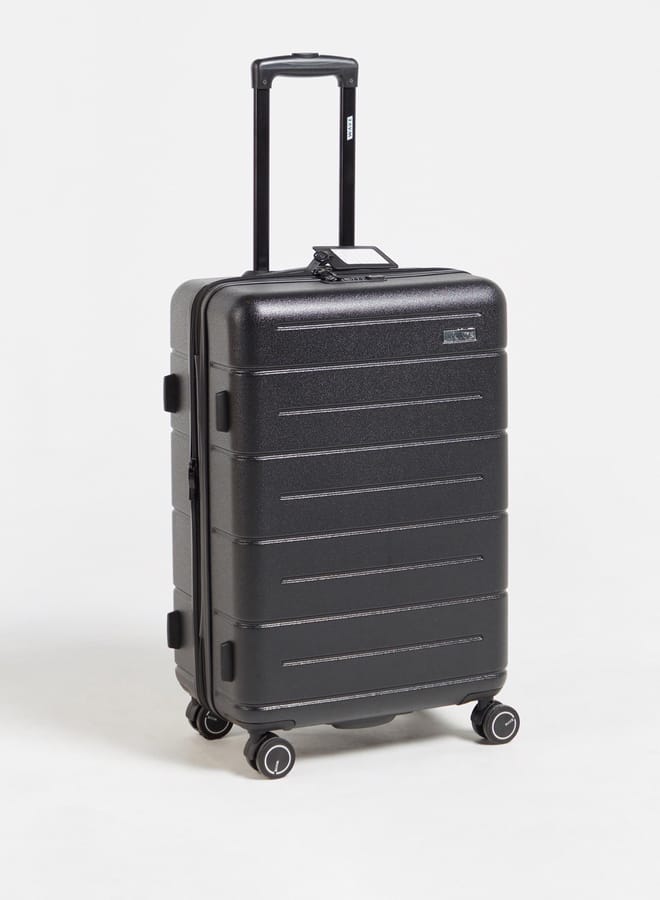 Wave Textured Hardcase Luggage Trolley Bag with Retractable Handle - Image 1