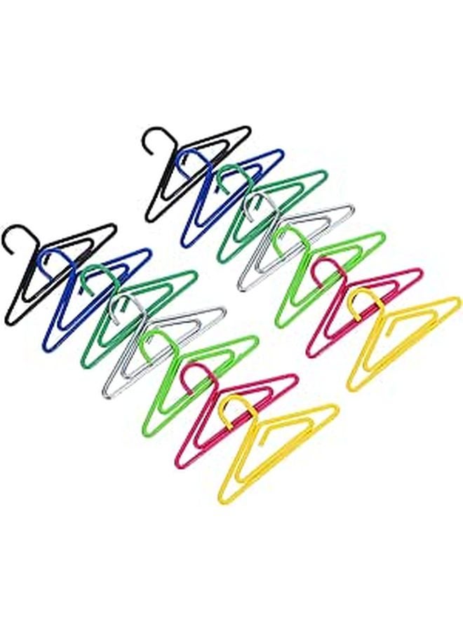 Jumbo Hanger Shaped Metal Paper Clips 100pcs Mixed Colors For Organizing Files Notebooks Office School Supplies - Image 1