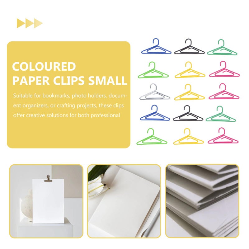 Jumbo Hanger Shaped Metal Paper Clips 100pcs Mixed Colors For Organizing Files Notebooks Office School Supplies - Image 4