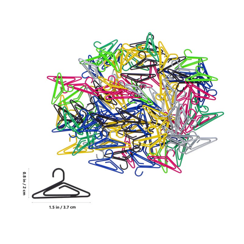 Jumbo Hanger Shaped Metal Paper Clips 100pcs Mixed Colors For Organizing Files Notebooks Office School Supplies - Image 3