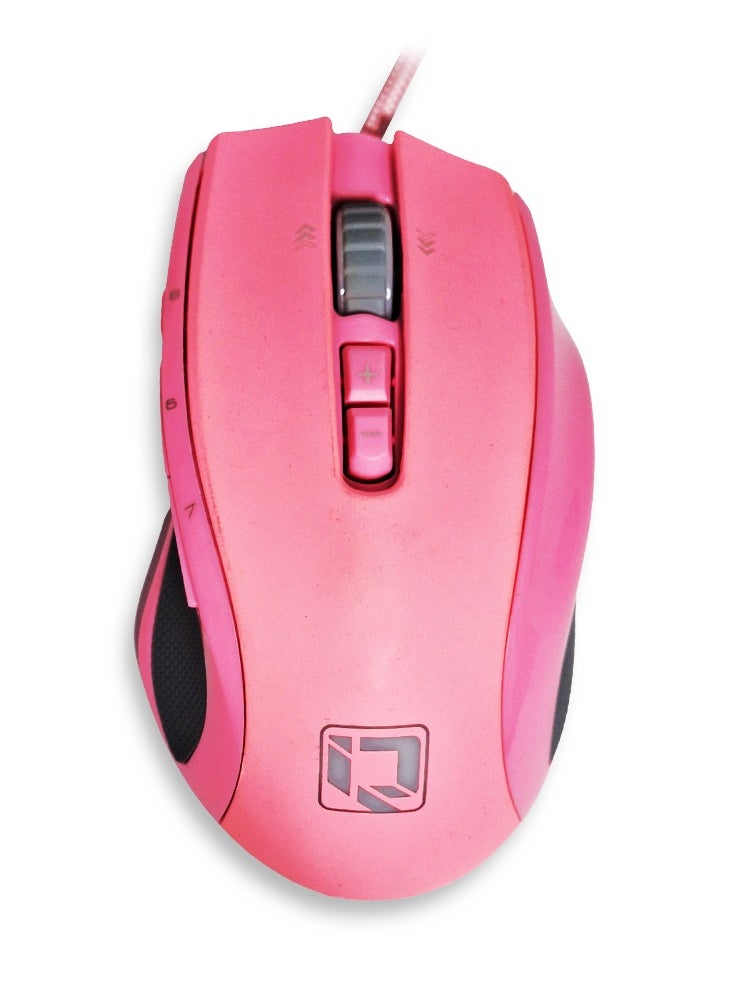 Generic Wired Gaming Mouse , DM-850 ,  with USB Cable , 8 Button and Backlight Effect , High end optical engine , ergonomic design , feel comfortable - Pink  - Image 1