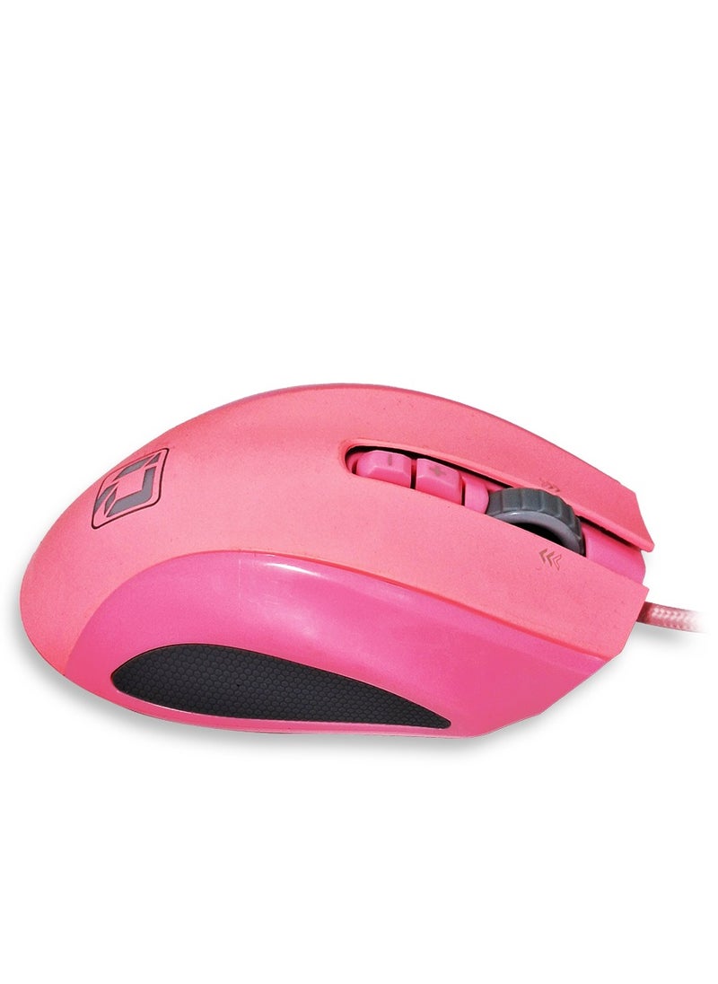 Generic Wired Gaming Mouse , DM-850 ,  with USB Cable , 8 Button and Backlight Effect , High end optical engine , ergonomic design , feel comfortable - Pink  - Image 5