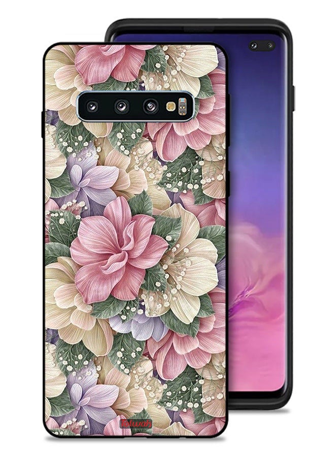 Tolwak Samsung Galaxy S10 Plus Protective Case Cover Hd Floral - Image 1