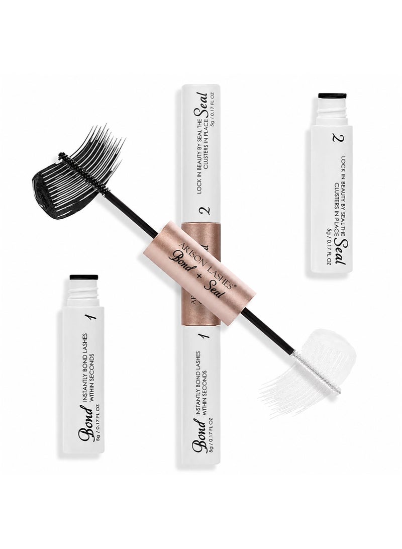 ARISON LASHES Eyelashes Glue Adhesive Bond And Seal, Super Strong Waterproof Hold Lash Cluster Glue Waterproof Lash Bond And Seal Long-Lasting Eyelash Adhesive For Sensitive Eyes. - Image 1