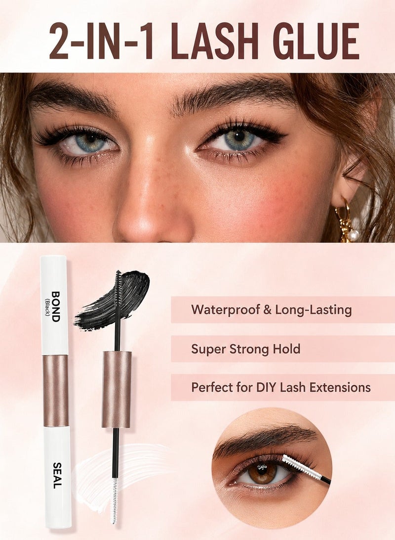ARISON LASHES Eyelashes Glue Adhesive Bond And Seal, Super Strong Waterproof Hold Lash Cluster Glue Waterproof Lash Bond And Seal Long-Lasting Eyelash Adhesive For Sensitive Eyes. - Image 3