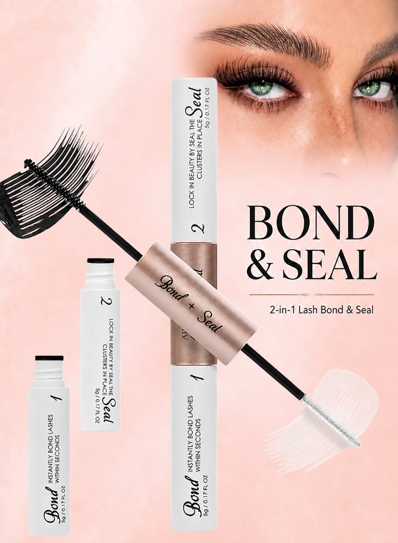 ARISON LASHES Eyelashes Glue Adhesive Bond And Seal, Super Strong Waterproof Hold Lash Cluster Glue Waterproof Lash Bond And Seal Long-Lasting Eyelash Adhesive For Sensitive Eyes. - Image 1