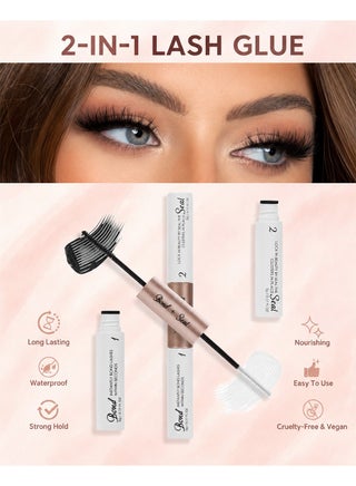 Eyelashes Glue Adhesive Bond And Seal, Super Strong Waterproof Hold Lash Cluster Glue Waterproof Lash Bond And Seal Long-Lasting Eyelash Adhesive For Sensitive Eyes. - view 3