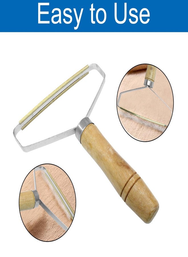 Seimneire أداة إزالة شعر الحيوانات الأليفة من السجاد من سيمنير، عبوة واحدة، مكشطة وبر محمولة بمقبض خشبي للسجاد والبسط والأرائك - Image 4