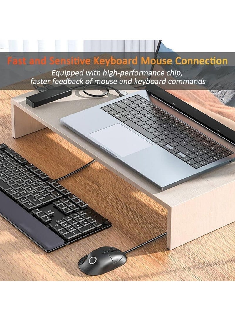 Digipace USB Hub, USB Extension, 4-Port USB Hub USB Splitter, USB Expander for Laptop, Xbox, Flash Drive, HDD, Console, Printer, Camera, Keyborad, Mouse - Image 4