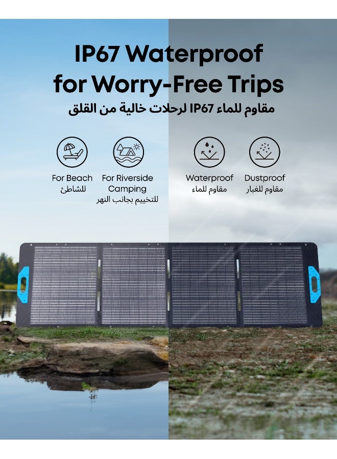 Anker 531 Solar Panel, 200W Foldable Portable Solar Charger, IP67 Waterproof, 23% Higher Energy Conversion Efficiency,Smart Sunlight Alignment via Suncast, For Camping, RV (Only for PowerHouse 767)  - Image 5