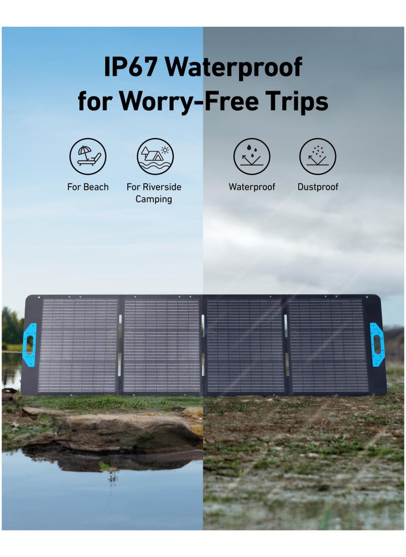 Anker 531 Solar Panel, 200W Foldable Portable Solar Charger, IP67 Waterproof, 23% Higher Energy Conversion Efficiency,Smart Sunlight Alignment via Suncast, For Camping, RV (Only for PowerHouse 767)  - Image 5