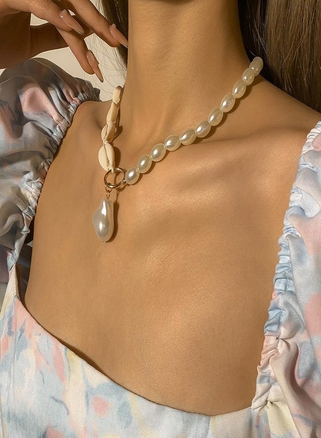 MIFYNN قلادة من الصدف، قلادة من اللؤلؤ الطبيعي، قلادة قابلة للتعديل من الصدف، قلادة مصنوعة يدوياً من الصدف، قلادة صيفية على طراز هاواي، قلادة من الصدف الطبيعي، مجوهرات شاطئية بوهيمية للنساء والفتيات. - Image 5