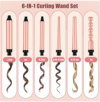 Flintronic Curling Wand 3 in 1 Curling Tongs Professional Styler Ceramic Hair Curler with HeatResistant Glove Adjustable Temperature Curling Iron for Short Long Hair - Image 3