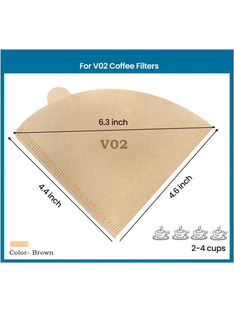 Sunspire 100 Coffee Filters V60 Size V02 Natural Wood Pulp Unbleached Natural Color - Image 3