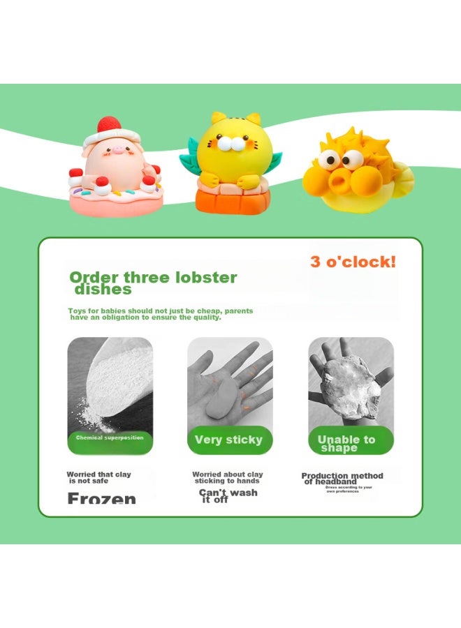 Letrel Lezhe Soft Clay 24 Colors, Elementary School Students Diy Handmade Children's Toy, Play Dough, Clay Tools Set - Image 1