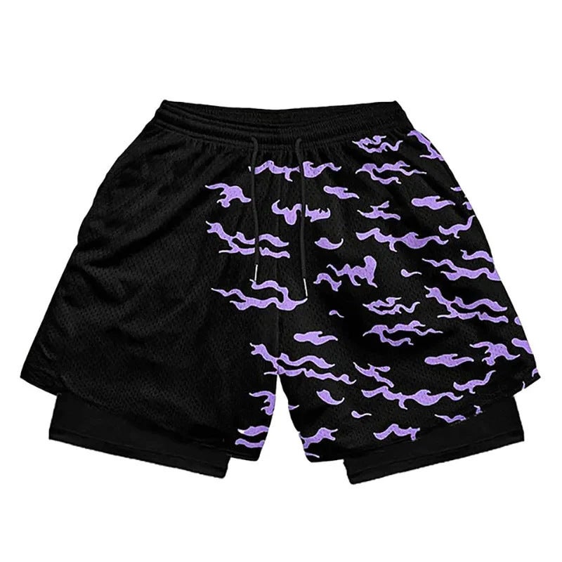 Huo Ying Series Shorts 3D Digital Printing Dragon Ball Double Layer Beach Pants E-Commerce Supply - Image 1