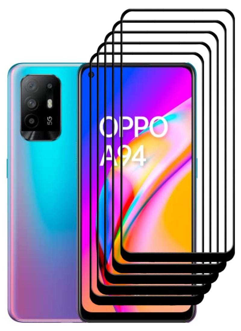 ACLIX 5 Pieces Antistatic ESD Dustproof Premium Quality High Definition Tempered Glass Screen Protector Designed For Oppo A94 5G - Image 1