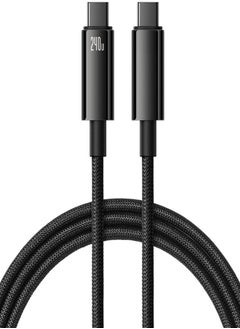 LDNIO LDNIO 240W USB-C to USB-C Fast Charging Cable, PD3.1 QC4.0 Super Fast Charge, Braided Cord for iPhone 16, 15 Pro Max, MacBook, iPad Pro/Air, AirPods, Apple Pro Display, Samsung, Google Pixel (2 Meter) 