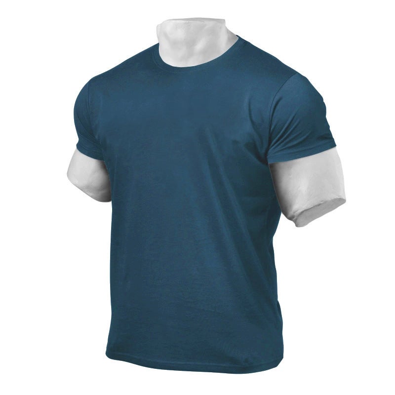 Generic Mens clothing 2020 new fitness sports casual cotton European and American fashion fashion clothing personalized letter short sleeve t-shirt Pure navy blue 