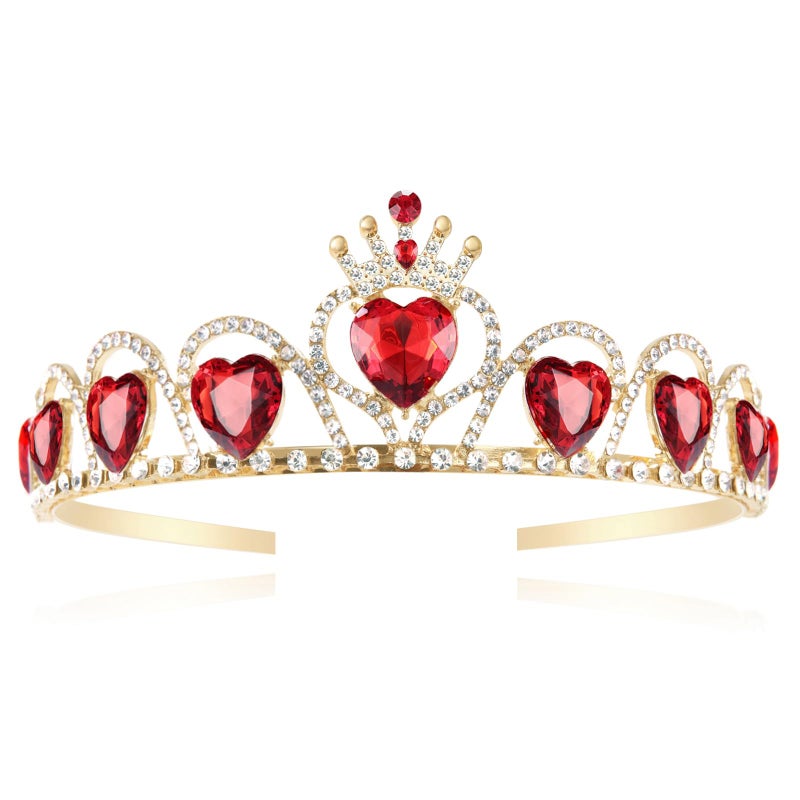 Botrinal Descendant Queen of Hearts Costume Descendant 4 Gold Tiara Jewelry Set Rise of Red Cosplay for Girls Teen Halloween - Image 2