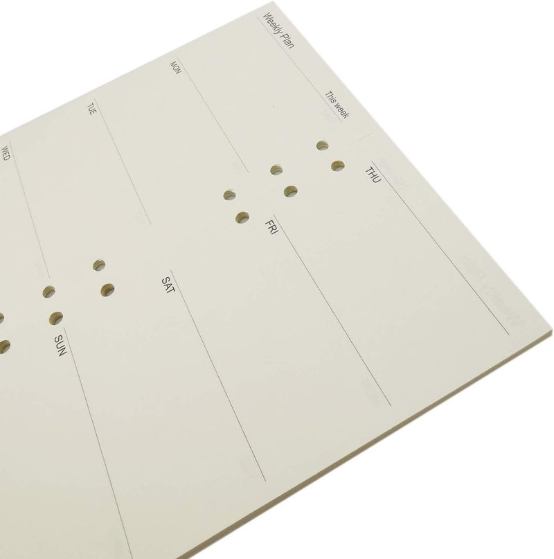 Varied available picks 1 Pack A6 45 Sheets/90 Pages Weekly Planner Loose Leaf Punched Paper Refills Paper for 6 Hole Binder Personal Organizer Diary Notebook Refillable Planner Storage & transit friendly - Image 4