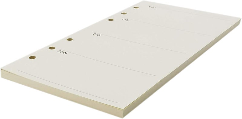 Varied available picks 1 Pack A6 45 Sheets/90 Pages Weekly Planner Loose Leaf Punched Paper Refills Paper for 6 Hole Binder Personal Organizer Diary Notebook Refillable Planner Storage & transit friendly - Image 5