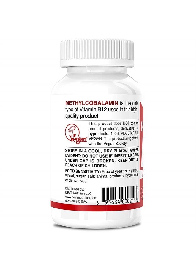 Deva Vegan Vitamins Sublingual B-12, 90 Tab - Image 3