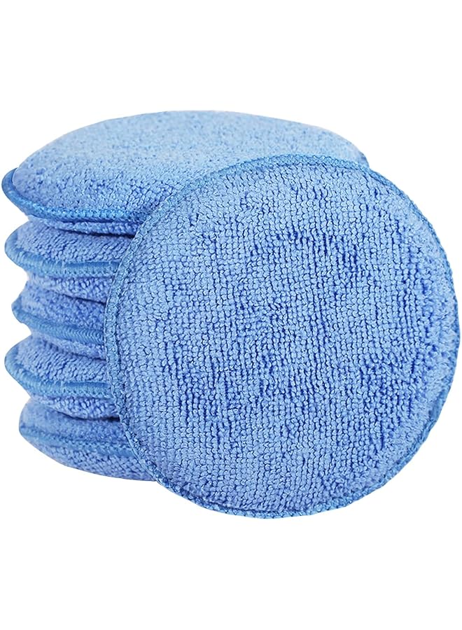 Generic Microfiber Wax Applicator Pads, Car Wax Applicator, Buffing & Detail Polishing Foam Pads For Car Cleaning And Fine Polishing (5" Diameter, 6 Pack)  - Image 1