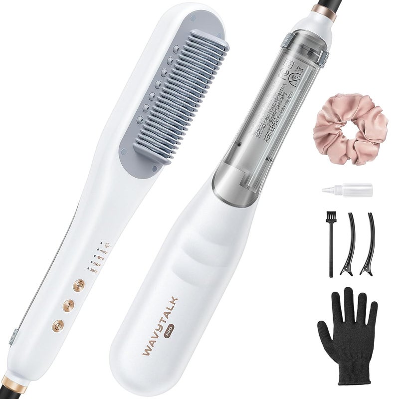 wavytalk Pro Steam Hair Straightener Brush, Steamline Pro 3 in 1 Straightening Brush, Steam Reduces Damage, Nourishes Hair, and Expedites Straightening - Image 1