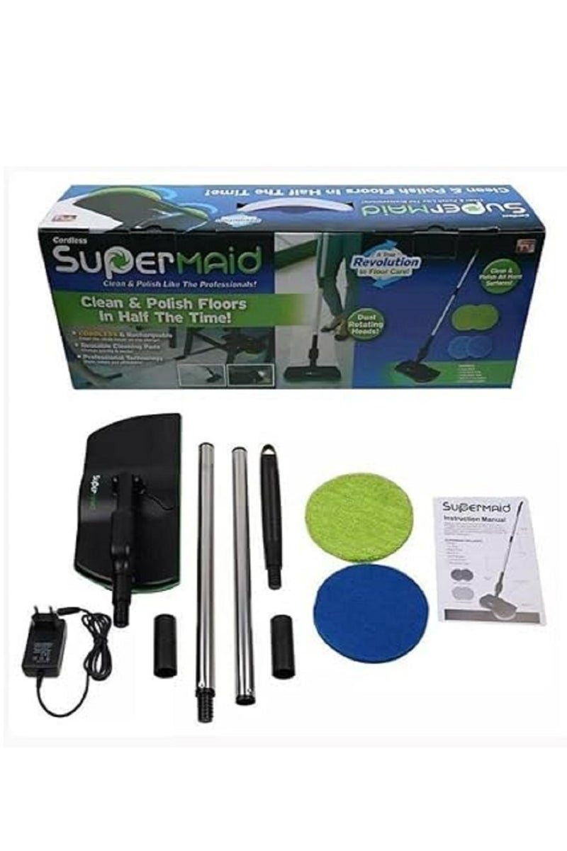 Rechargeable Cordless Rotating Floor Sweeper for Cleaning and Polishing Floors - Image 2
