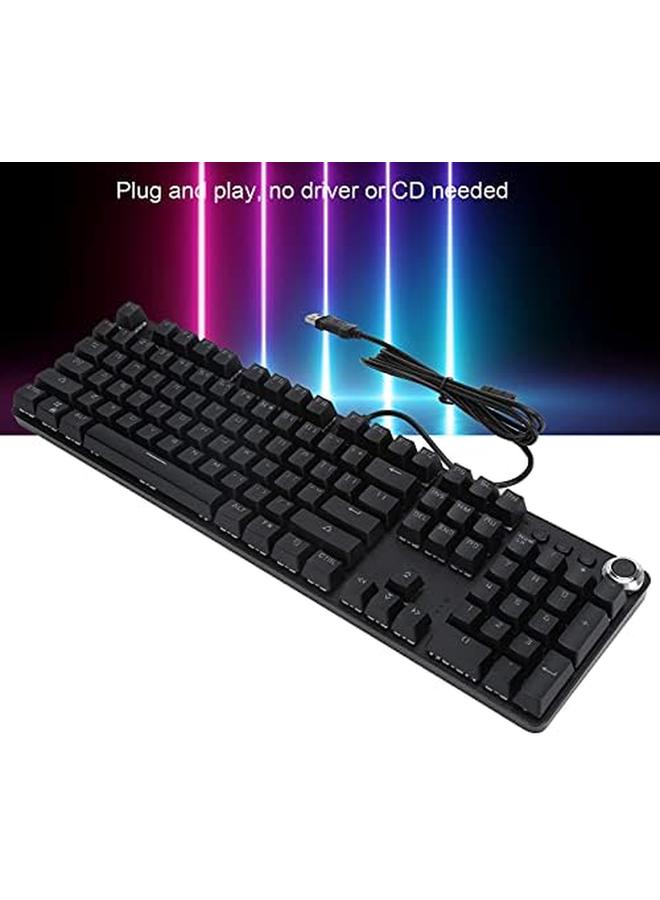 Mechanical Gaming Keyboard Wired Mechanical Gaming Computer Keyboard 104‑ Key Mechanical Keyboard Usb Wired Gaming Keyboard Computer Accessory