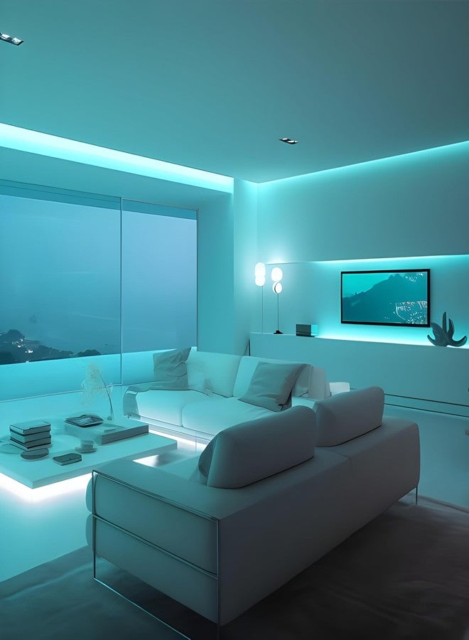 BUDWILL 600 LEDs 5 Meter ICE Blue Neon Steady Strip Rice Lights with 12V Adaptor LED Neon Strip Rope Lights, Neon Light for Wall,Led Neon Light As Neon Sign for Party, Christmas,Bar - Image 3