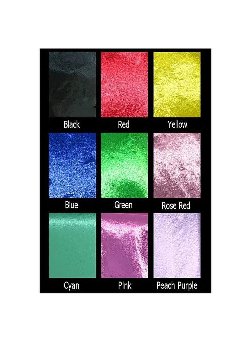 Smart 50pcs Resin Metallic Black Leaf Sheet Paper for Nails Decoration Craft Art - Image 2