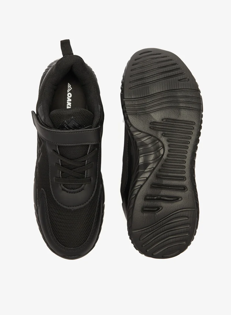 OAKLAN Textured Sports Shoes with Hook and Loop Closure