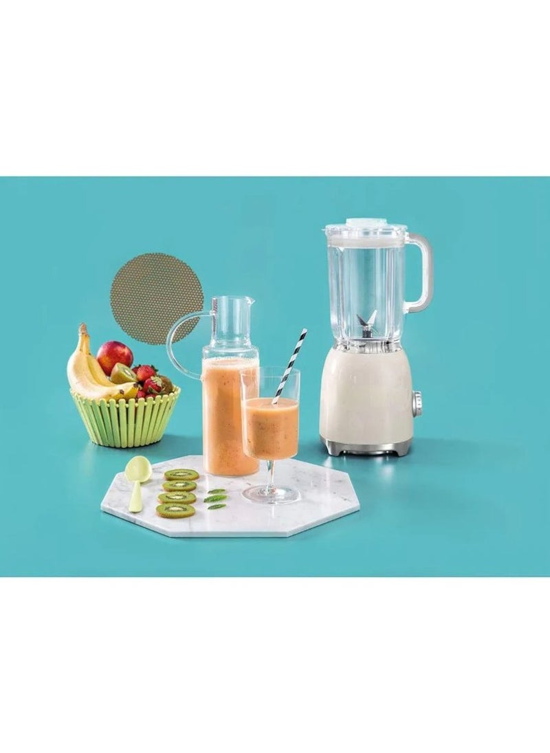Retro 50's Style Jug Blender with Stainless Steel Blades, 4 Speed Settings and 3 Pre-set Programs, 1.5 Litre.