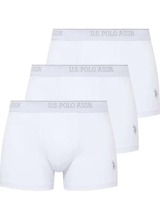 U.S. Polo Assn. BASE. Polo Assn. Men's White 3-Piece Boxer 80097