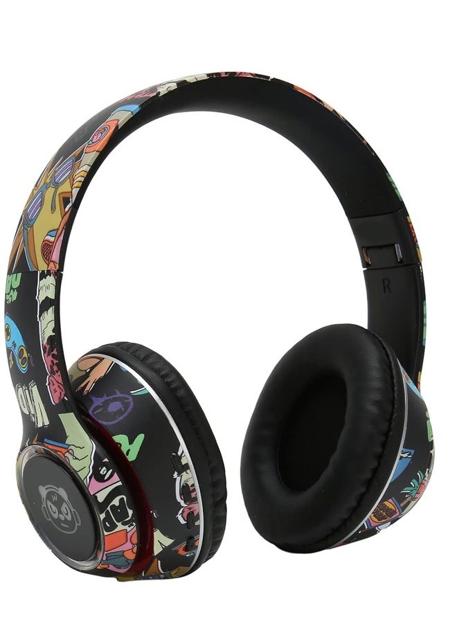 MIQIA Miqia Wireless On Ear Headphones Bluetooth Headset with HiFi Stereo Sound Portable Headset with Adjustable Headband Built in Microphone Black  - Image 1