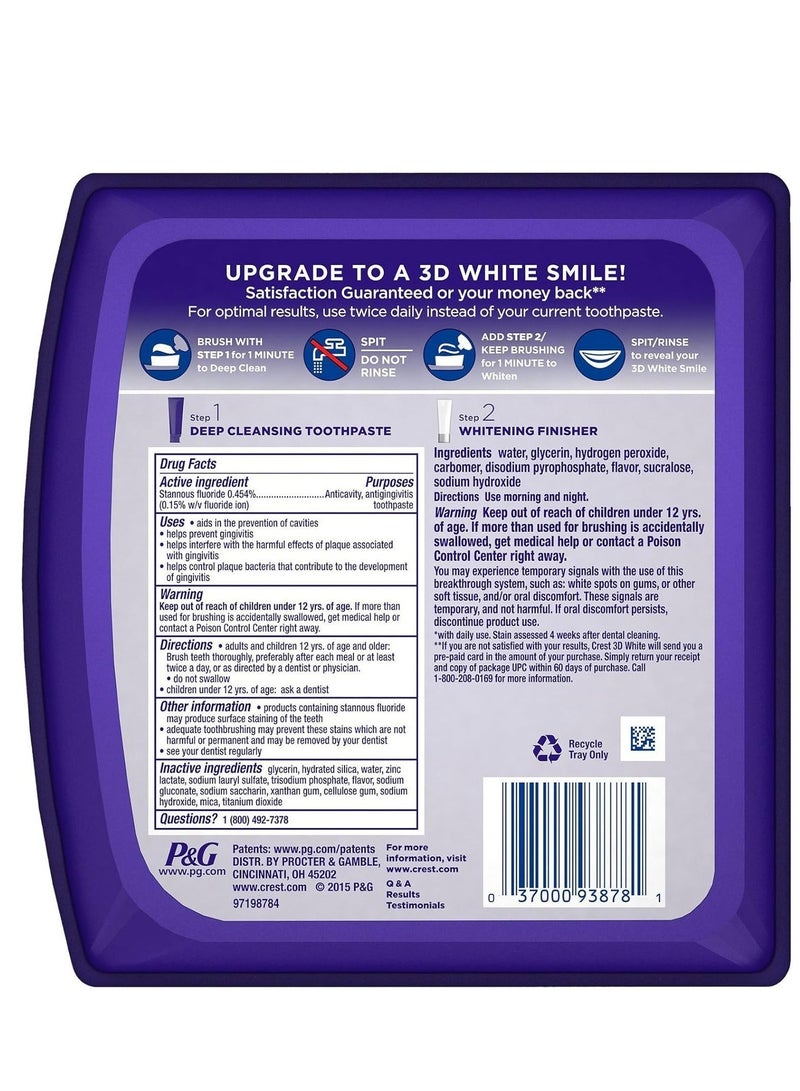 Crest 3D White Daily Whitening 2Step Treatment 1 Kit - Image 3