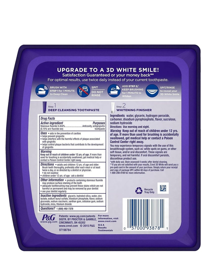Crest 3D White Daily Whitening 2Step Treatment 1 Kit  - Image 4