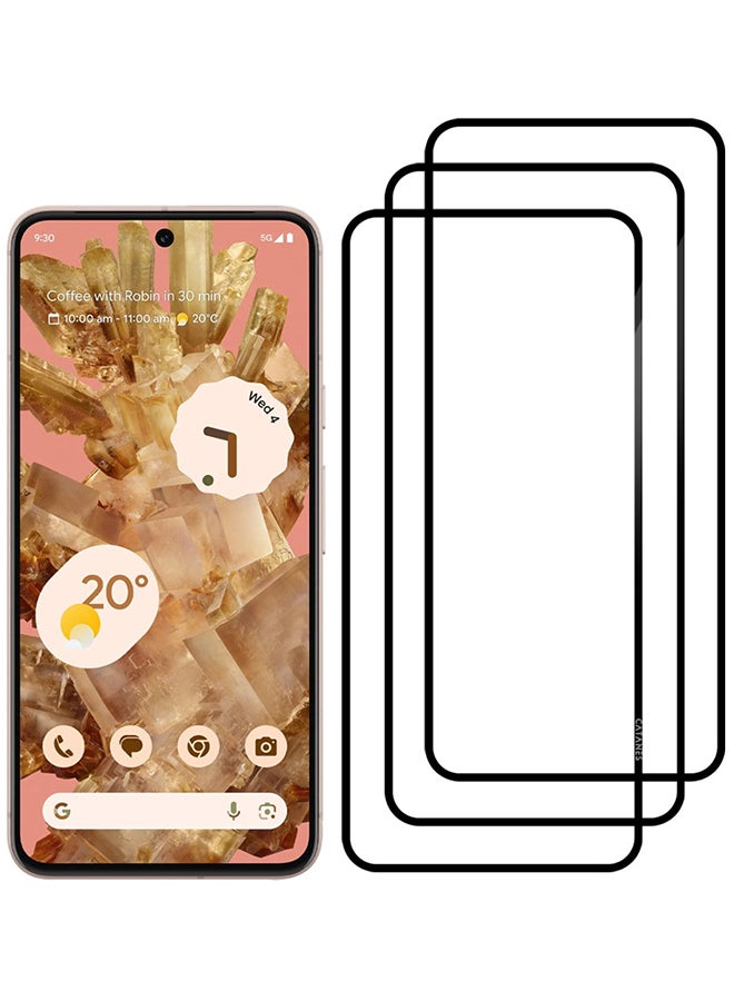 CATANES 3 Pack Of Google Pixel 8 Screen Protector 9H Tempered Glass Ultrasonic Fingerprint Unlock Case Friendly HD Clear Tempered Glass Screen Protector - Image 2