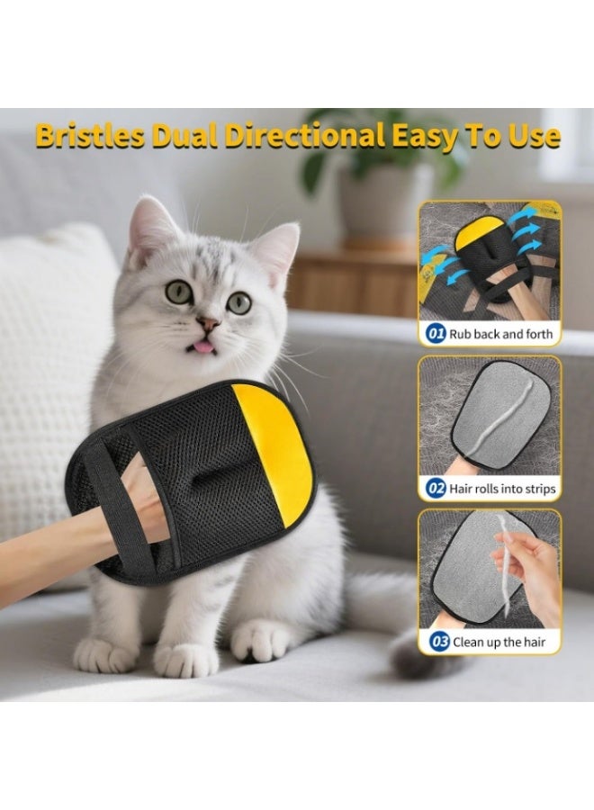 Meetion 2PCS Pet Hair Removal Glove for Dogs & Cats, Newly Upgraded Reusable Electrostatic Pet Hair Gloves, Pet Hair Remover Tool for Clothing, Couch, Carpet, Car Seat - Image 3