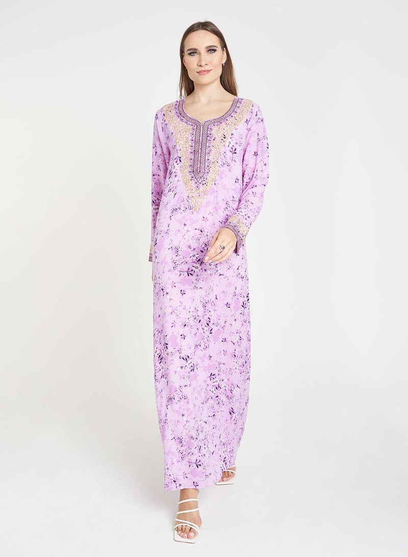 كشخة جلابية مطبوعة من الرايون - Image 1