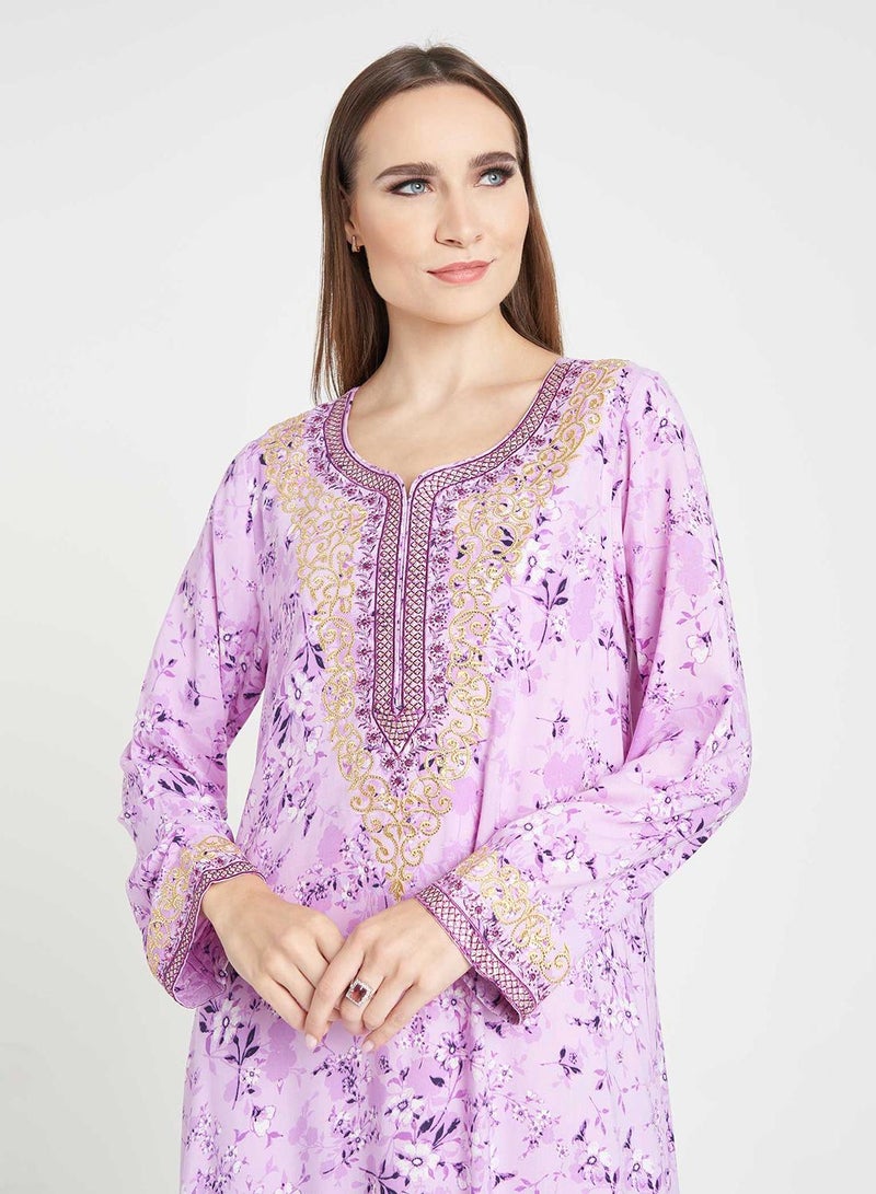 كشخة جلابية مطبوعة من الرايون - Image 3