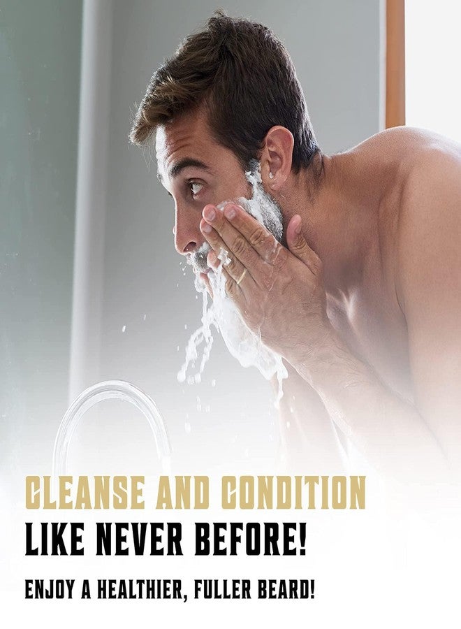Viking Revolution غسول لحية ثورة الفايكنج وبلسم لحية للرجال بزيت الأركان وزيت الجوجوبا - مُلين ومقوي للحية للعناية باللحية شامبو وبلسم للحية مع زيت اللحية (17 أونصة فانيليا متبلة) - Image 3