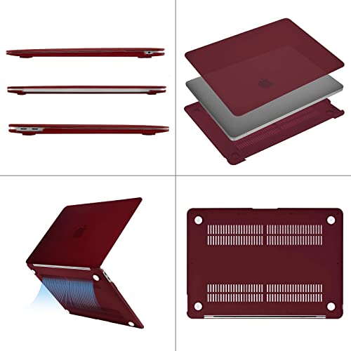 MOSISO Compatible with MacBook Air 13 inch Case 2022 2021 2020 2019 2018 Release A2337 M1 A2179 A1932 Touch ID, Plastic Hard Shell Cover Compatible with MacBook Air 13.3 inch Case, Marsala Red - Image 5