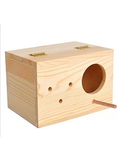 Sage Square Cockatiel Bird Breeding Box - Premium Habitat For Breeding & Comfortable Nesting, Exquisite Metal Edges Box - Moisture-Proof, Durable Nest For Lovebirds, Budgies & Small Birds (6 Inch)  - Image 1