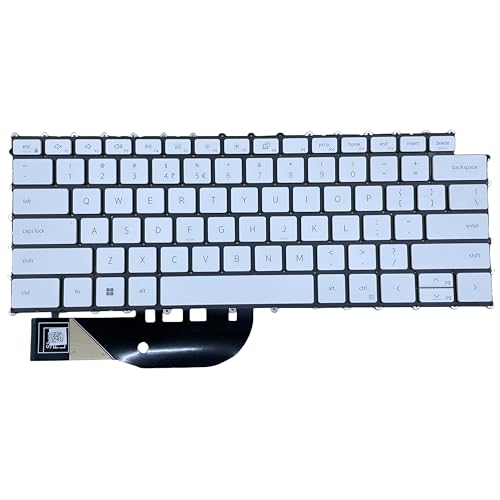 YIJIATech ® New Laptop with Built-in Keyboard and Screwdriver US Layout for Dell XPS 15 9500 17 9700 Precision 5550 5750 with Backlight Frameless (White) - Image 2