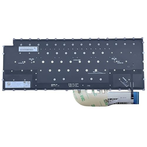 YIJIATech ® New Laptop with Built-in Keyboard and Screwdriver US Layout for Dell XPS 15 9500 17 9700 Precision 5550 5750 with Backlight Frameless (White) - Image 3
