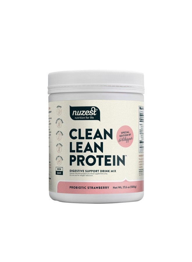 Nuzest Nuzest Digestive Support Protein Probiotics for Digestive Health - Strawberry - Clean Lean Protein - Premium Vegan Pea Protein Powder - Plant Based - 20 Servings, 1.1 lb  - Image 1