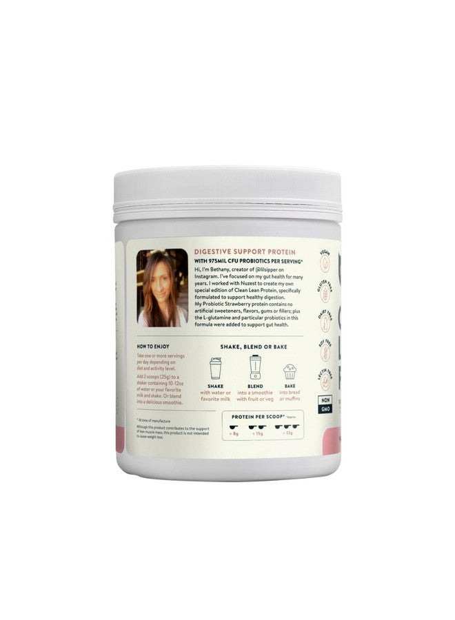 Nuzest Nuzest Digestive Support Protein Probiotics for Digestive Health - Strawberry - Clean Lean Protein - Premium Vegan Pea Protein Powder - Plant Based - 20 Servings, 1.1 lb  - Image 5